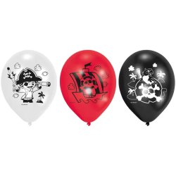 Léggömb kalóz mintával, d22cm,  6db/cs