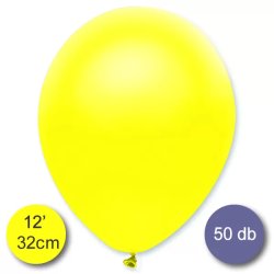 Lufi (metál) citrom sárga, 32cm, 50 db/cs
