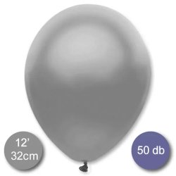 Lufi (metál) ezüst, 32cm, 50 db/cs
