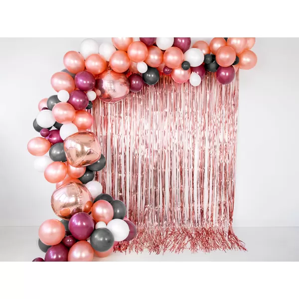 Lufi (metál) rosegold, 30cm, 10 db/cs