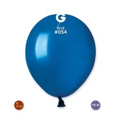 Lufi (metál) sötét kék, 13cm, gömb, 100 db/cs