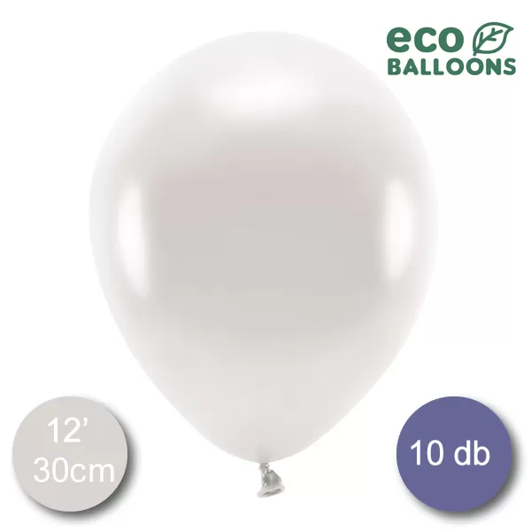 Lufi (metál), gyöngyház, 30cm, 10 db/cs