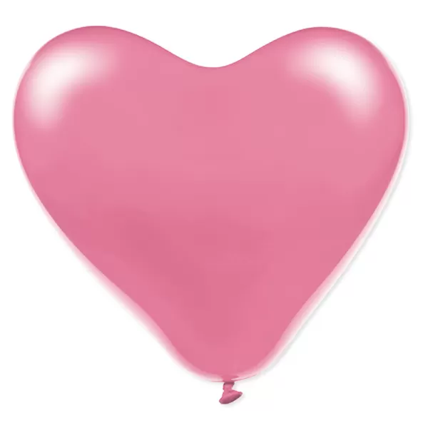 Lufi szív alakú, pink 10 db/cs