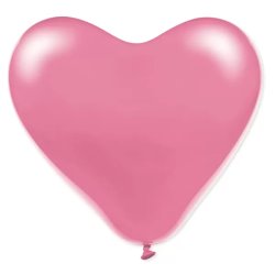 Lufi szív alakú, pink 10 db/cs