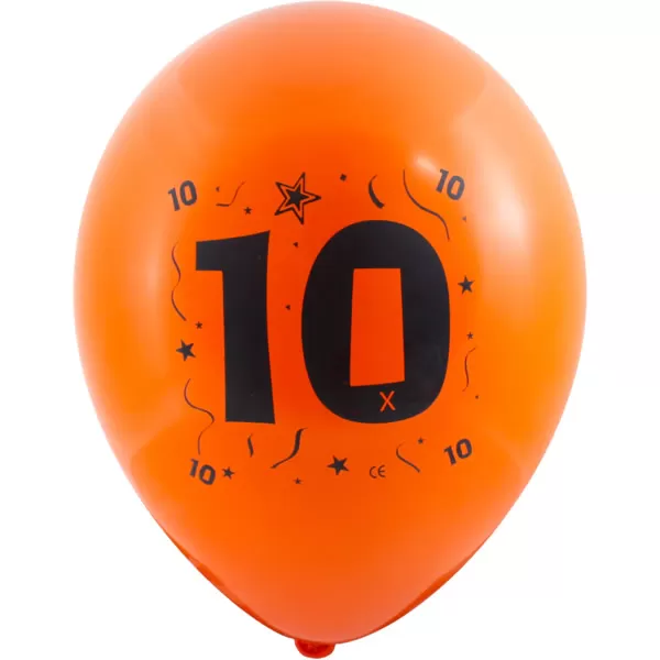 Lufi, évszámos (10) 10 db/csomag/vegyes színekben