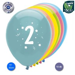 Lufi, évszámos (2),  10 db/cs/vegyes színekben