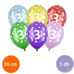 Lufi, évszámos (3), metál,  5 db/cs/vegyes színekben
