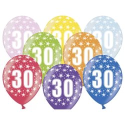 Lufi, évszámos (30), metál, 5 db/cs/vegyes színekben