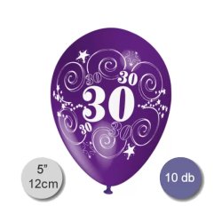 Lufi, évszámos (30), pasztel, d12, 10 db/cs/vegyes színekben