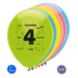 Lufi, évszámos (4),  10 db/cs/vegyes színekben