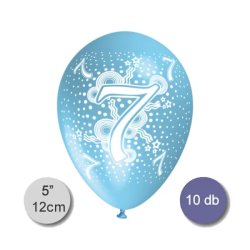 Lufi, évszámos (7), pasztel, d12, 10 db/cs/vegyes színekben