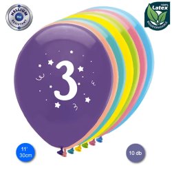 Lufi, évszámos, (3)  10 db/cs/vegyes színekben