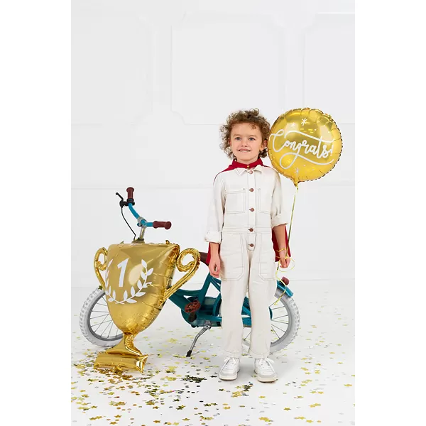 Lufi, fólia, arany, congrats, 35 cm