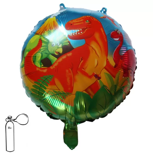 Lufi, fólia, gömb, dinók, 45cm, csomagolt