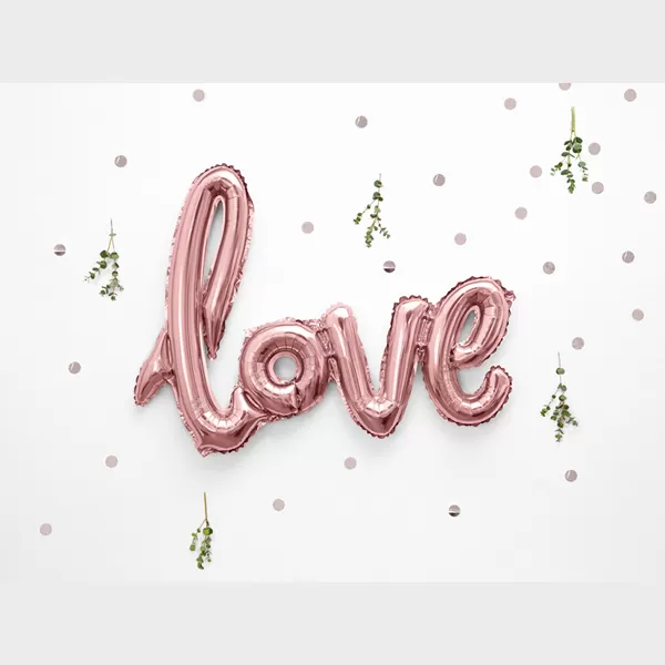 Lufi, LOVE felirat - rosegold
