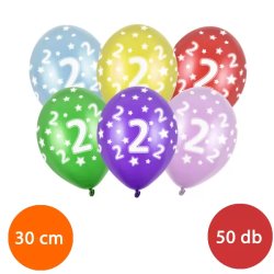 Lufi, nagy csomag, évszámos (2), metál,  50 db/cs/vegyes színekben