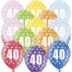Lufi, nagy csomag, évszámos (40), metál,  50 db/cs/vegyes színekben