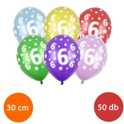 Lufi, nagy csomag, évszámos (6), metál,  50 db/cs/vegyes színekben