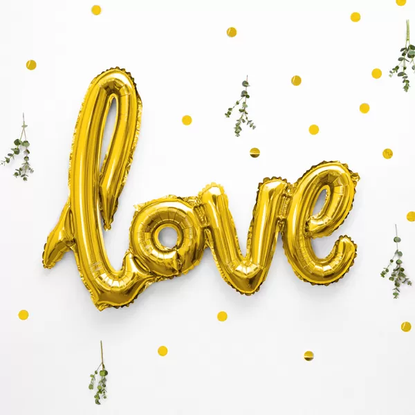 Lufi,LOVE felirat - arany