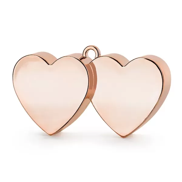 Lufisúly, páros szív, rose-gold