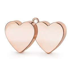 Lufisúly, páros szív, rose-gold