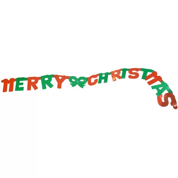 Merry Christmas fűzér, piros-zöld színben