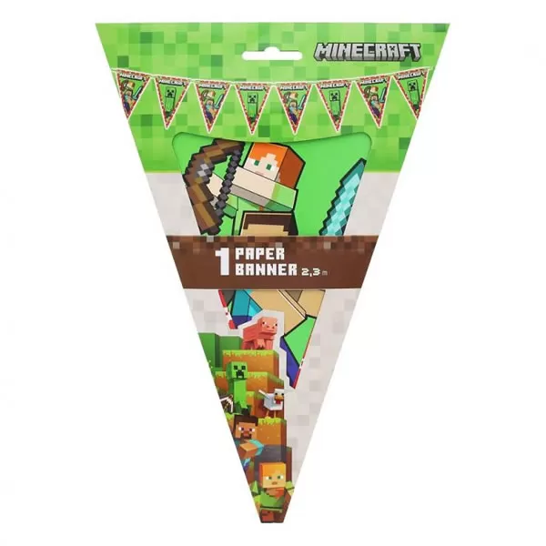 Minecraft zászló fűzér