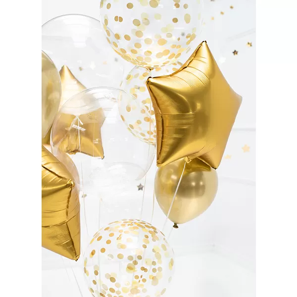 Orbz lufi arany konfetti mintával, 40 cm