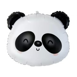 Panda fej, fólia lufi, 43x37 cm, csomagolt