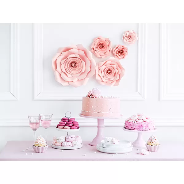 Papír virág háttér, pink mix, 5 darab