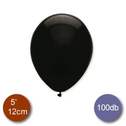 Pasztel,  fekete lufi, 100 db,  12cm