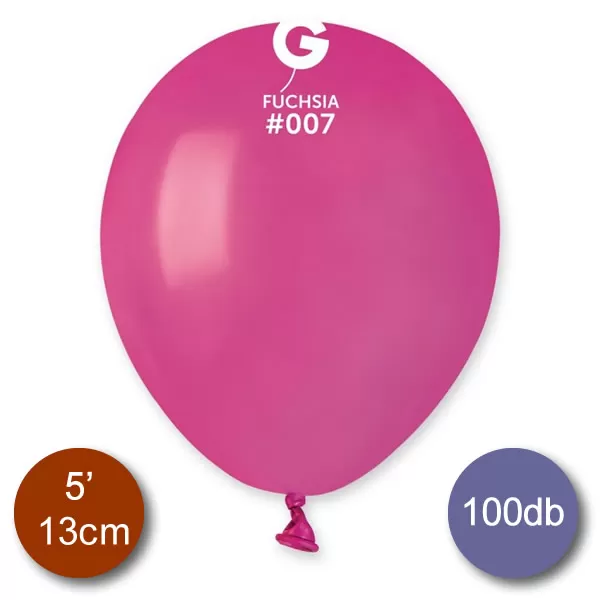 Pasztel,  fuxia, 100 db GÖMB, d13cm (A50/07)