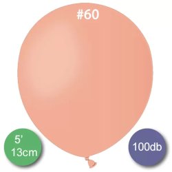 Pasztel,  lazac pink, lufi, 100 db GÖMB, d13cm (A50)