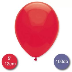 Pasztel,  piros lufi, 100 db,  12cm