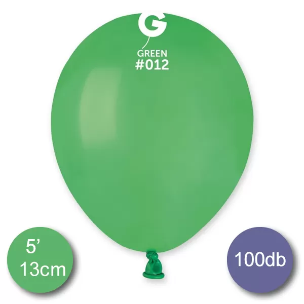 Pasztel,  zöld lufi, 100 db GÖMB, d13cm (A50)
