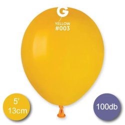 Pasztel, sötét sárga, 100 db GÖMB, 13cm