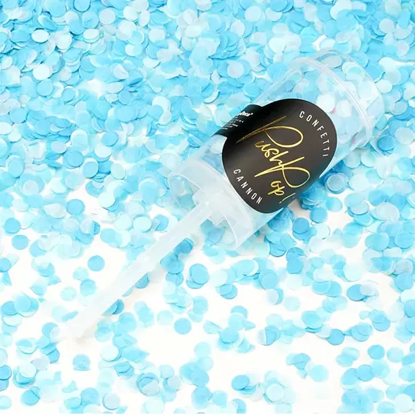 Push Pop konfetti kilövő, kék mix