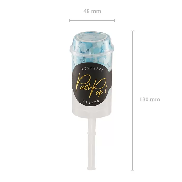 Push Pop konfetti kilövő, kék mix