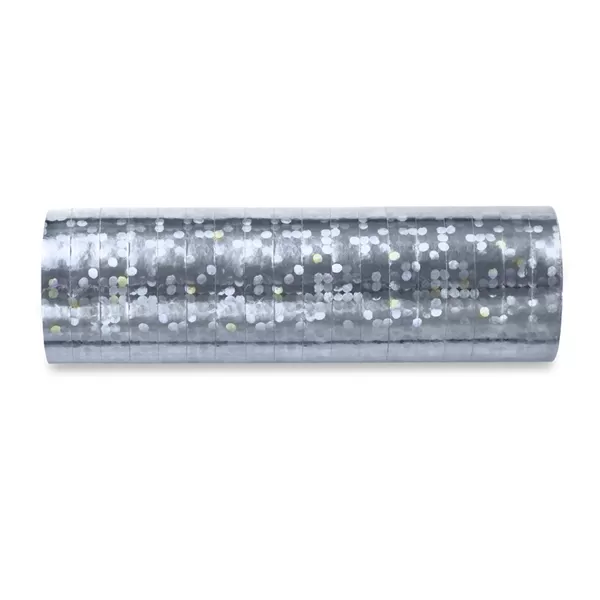 Szerpentin , hologramos, ezüst színű, 3,8m, 18 db/cs