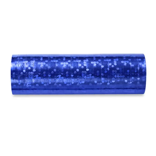 Szerpentin , hologramos, kék színű, 3,8m, 18 db/cs