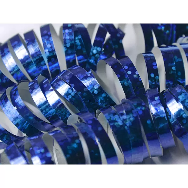 Szerpentin , hologramos, kék színű, 3,8m, 18 db/cs