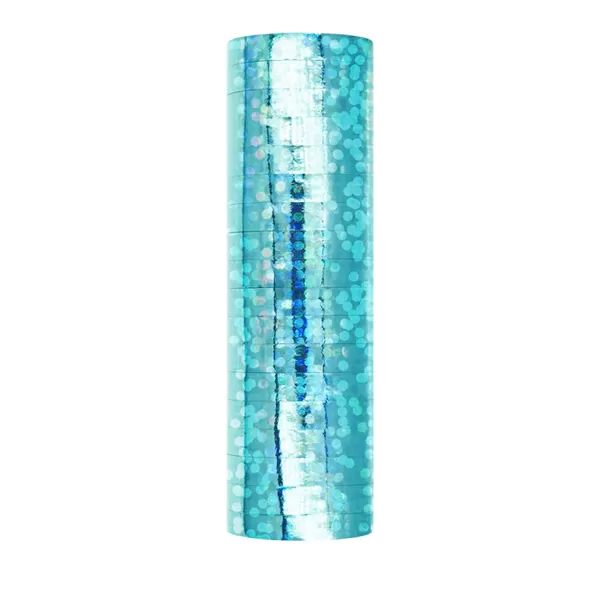 Szerpentin , hologramos, kék színű, 3,8m, 18 db/cs