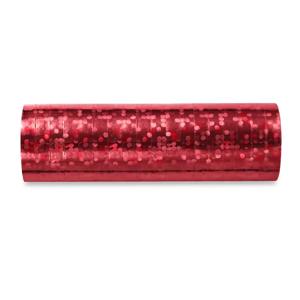 Szerpentin , hologramos, piros színű, 3,8m, 18 db/cs