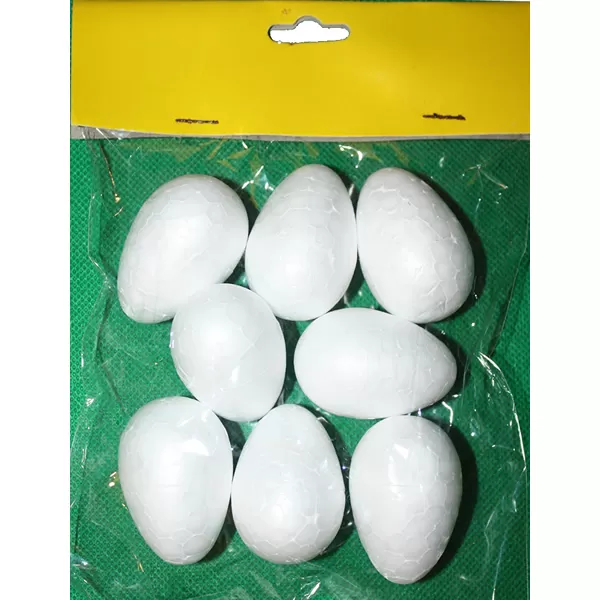 Tojás, hungarocellből, 5cm, 8db/csomag