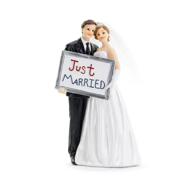 Torta dísz, Just Married, 14.5 cm