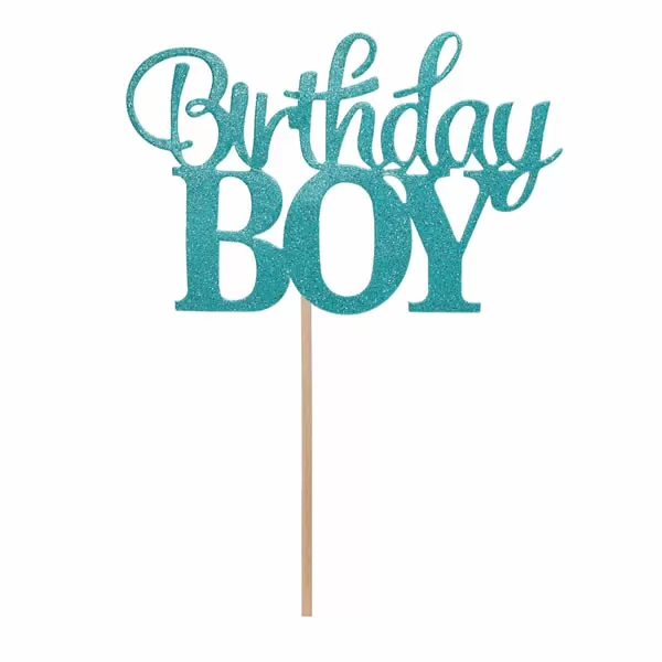 Torta papír dekoráció,  Birthday BOY, 10 x 7 cm