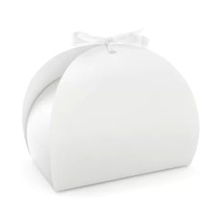 Tortadoboz, elegáns fehér, 10 db/cs