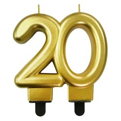 Tortagyertya, arany metál, 20-as