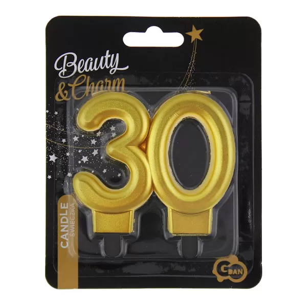 Tortagyertya, arany metál, 30-as