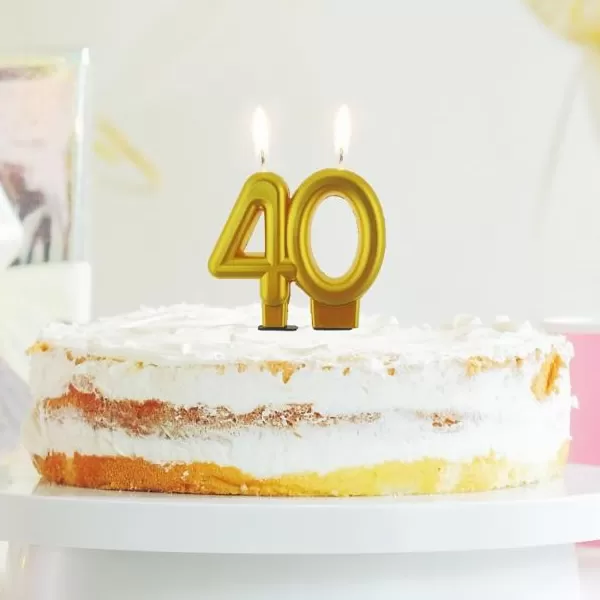 Tortagyertya, arany metál, 40-es